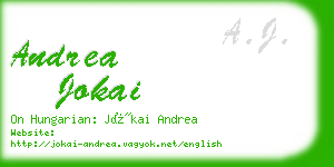 andrea jokai business card